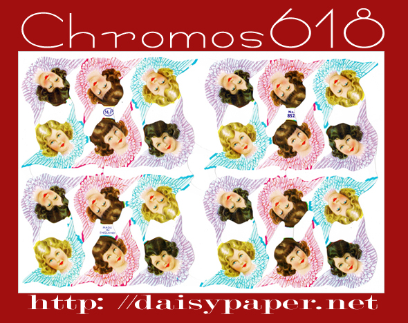 ドイツ製 クロモス【DAISY】CHROMOS、chromos、England、レトロ、コラージュ、スクラップブッキング