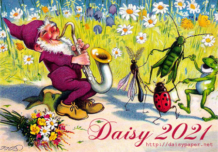 アンティークカード【DAISY】ドイツ、アンティーク、ポストカード、ヴィンテージ、Germany、春