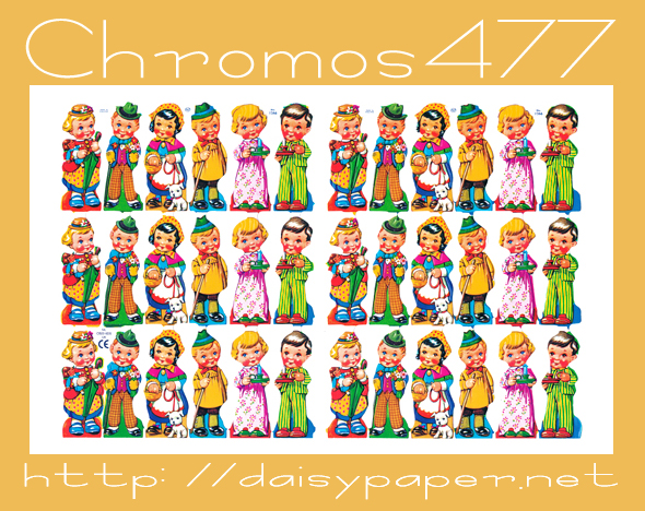 イギリス製 クロモス【DAISY】CHROMOS、chromos、England、子供、レトロ、カラフル、、コラージュ、スクラップブッキング