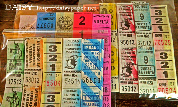 Vintage アルゼンチン バスチケット【DAISY】ヴィンテージ、Argentina、切符、アルゼンチン共和国、バスチケットロール