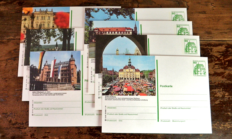 Vintage ドイツ各地のポストカードセット【DAISY】Germany、ヴィンテージカード、アンティーク、風景、古城、グリーティングカード