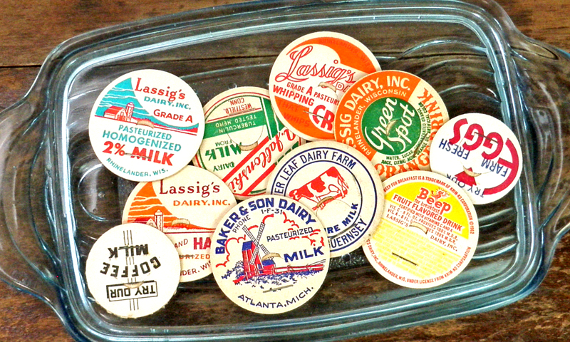 ミルクキャップセット【DAISY】アメリカ、USA,ビンテージ、ヴィンテージ、vintage、アンティーク