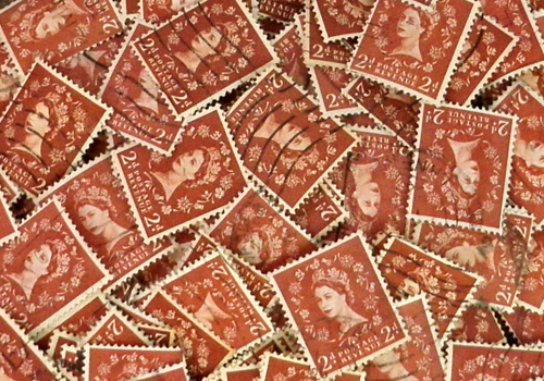 英国Vintage切手、エリザベス2世切手、エリザベス女王、イギリス、アンティーク、1960年代