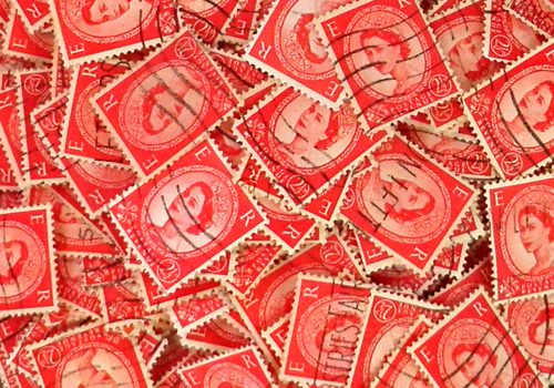 英国Vintage切手、エリザベス2世切手、エリザベス女王、イギリス、アンティーク、1960年代