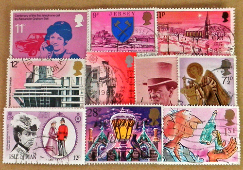 英国 Vintage 切手、イギリス、England、ビンテージ、古切手、ヴィンテージ