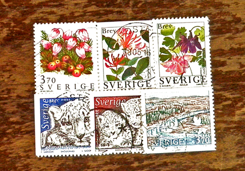 スウェーデン Vintage 切手、Sweden、ビンテージ、古切手、ヴィンテージ