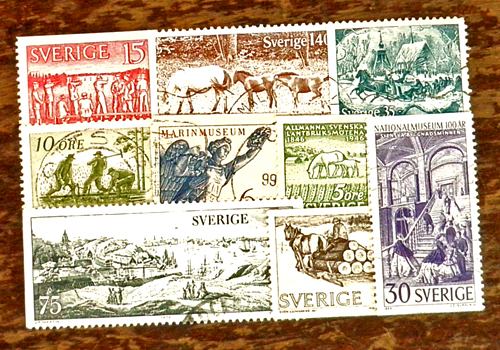 スウェーデン Vintage 切手、Sweden、ビンテージ、古切手、ヴィンテージ、アンティーク