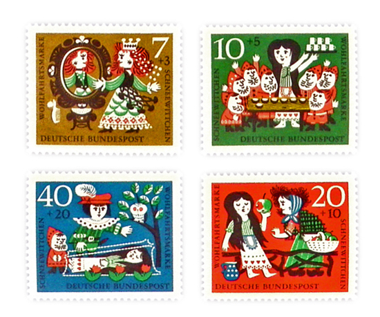 ドイツ童話切手【DAISY】グリム童話、シンデレラ、古切手、ヴィンテージ、アンティーク、白雪姫