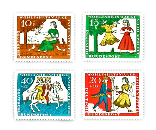 ドイツ童話切手【DAISY】グリム童話、シンデレラ、古切手、ヴィンテージ、アンティーク、シンデレラ