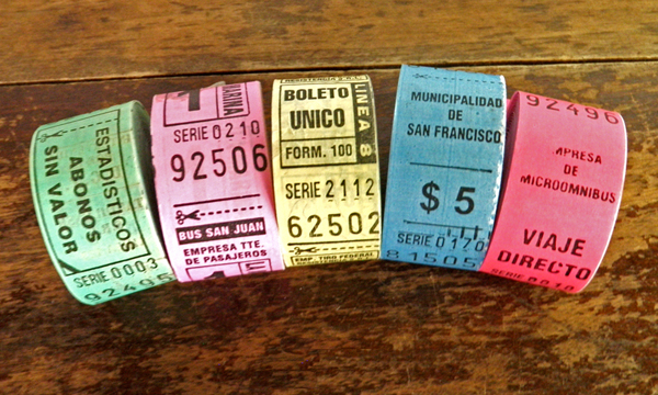 Vintage バスチケット【アルゼンチン】ヴィンテージ、Argentina、切符、アルゼンチン共和国